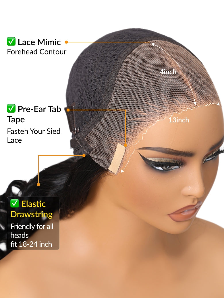 Twist-out Inspired Curl Soft Wet Look Water Wave Lace Frontal Wig With Invisi Drawstring
