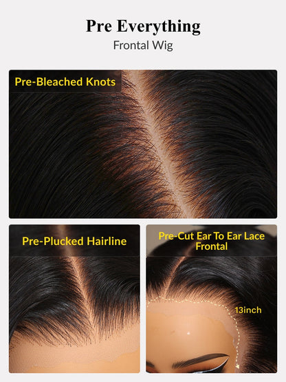 Twist-out Inspired Curl Soft Wet Look Water Wave Lace Frontal Wig With Invisi Drawstring