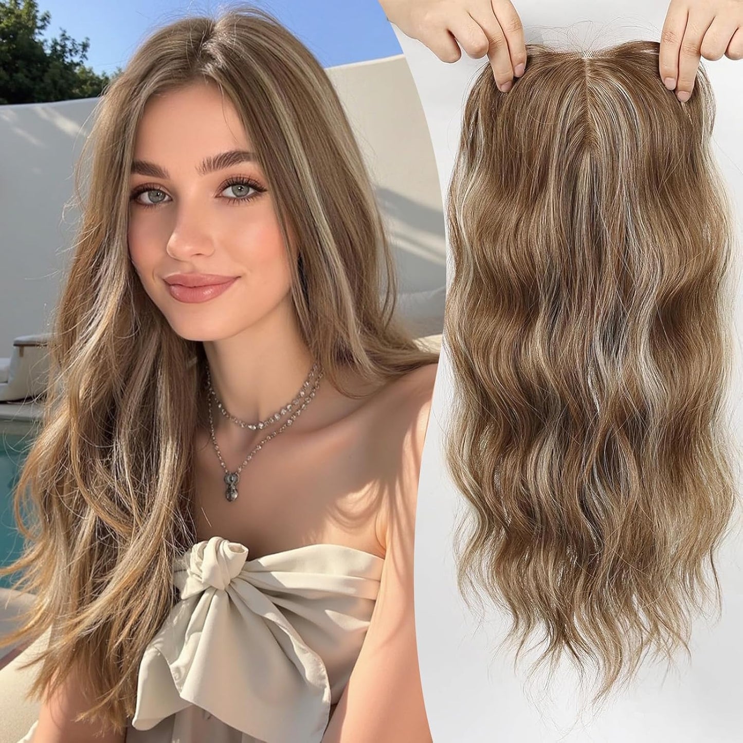 🌷🌷 Final Hours – 58% OFF | Lightweight & Breathable Wavy Hair Topper ✨ Natural Volume, Everyday Confidence