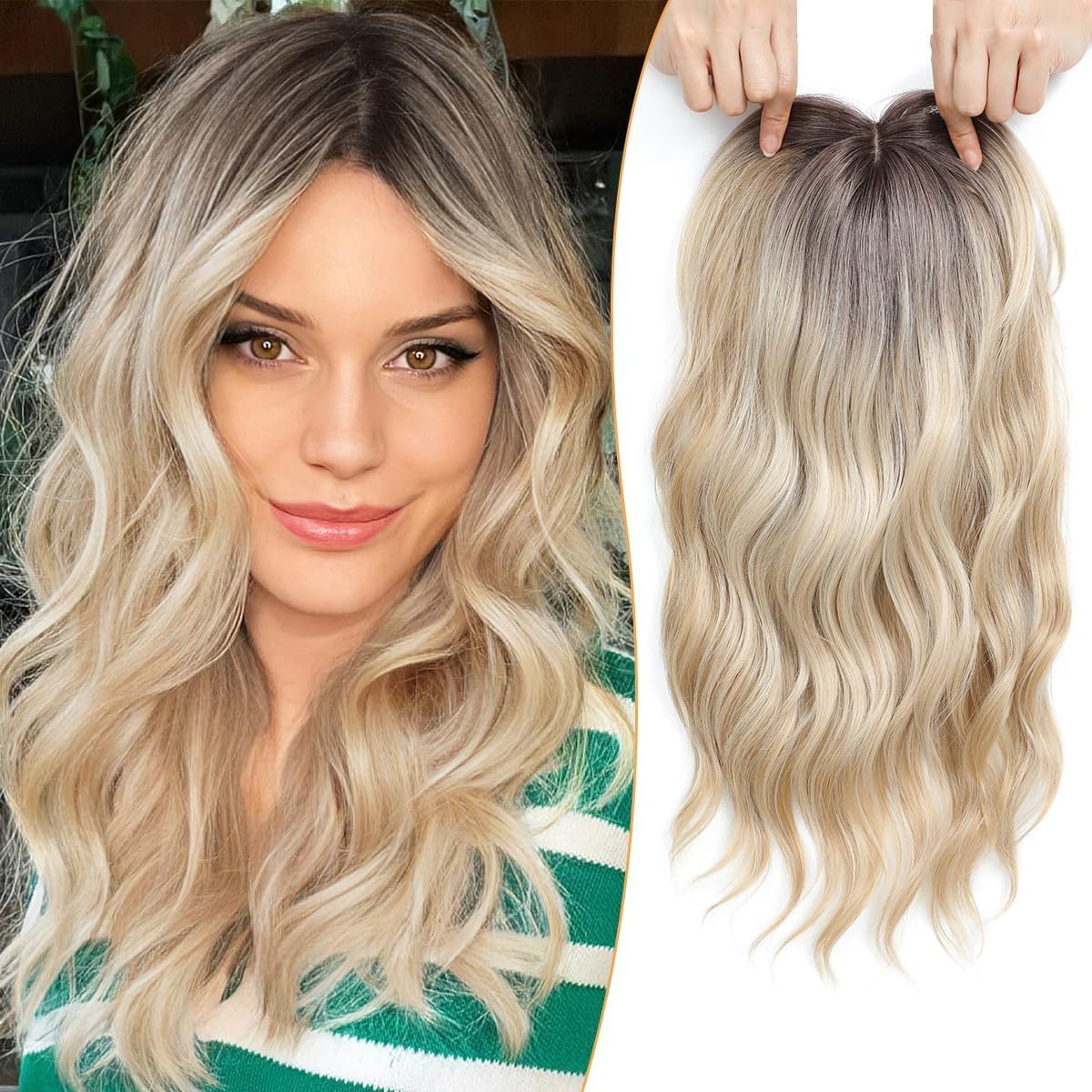 🌷🌷 Final Hours – 58% OFF | Lightweight & Breathable Wavy Hair Topper ✨ Natural Volume, Everyday Confidence