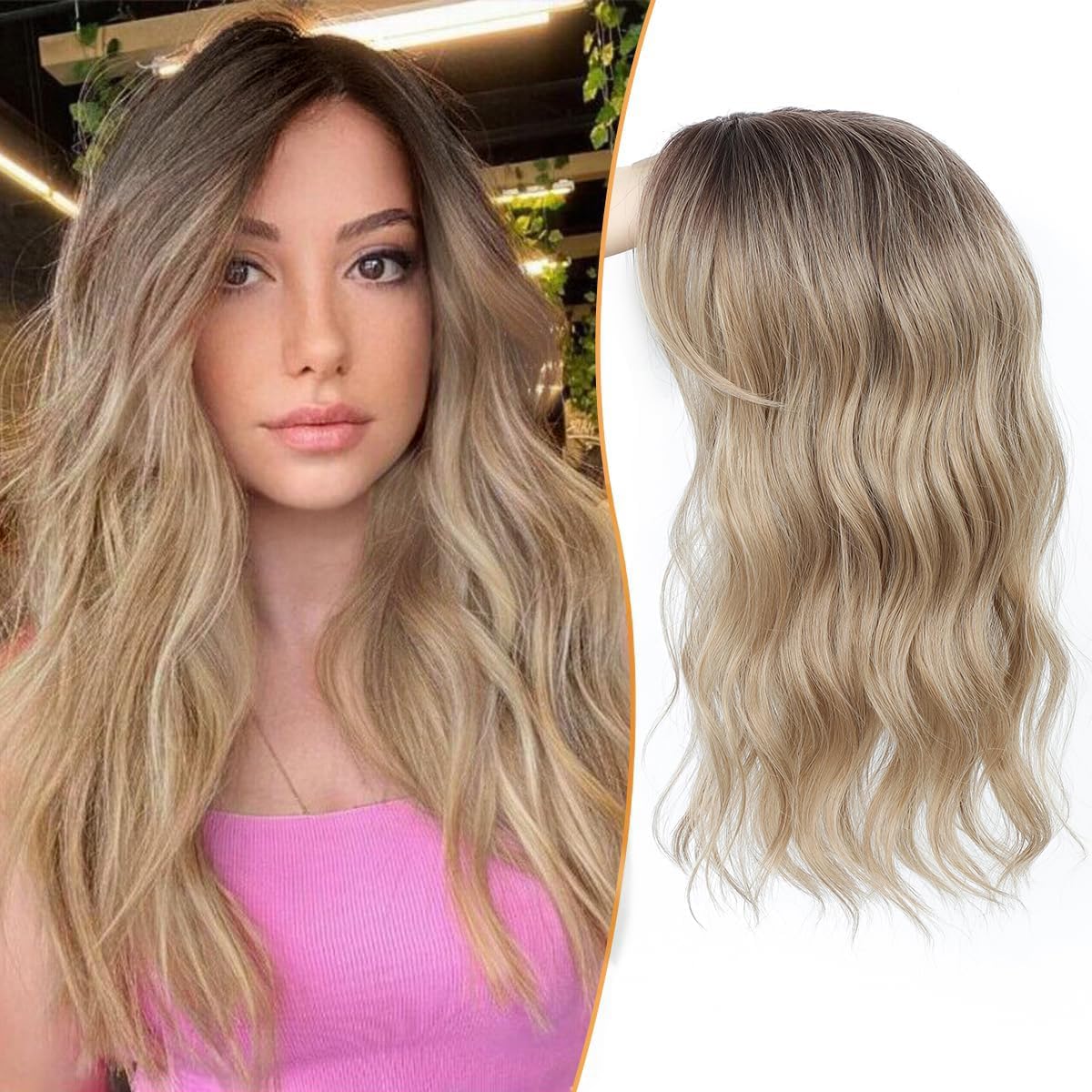 🌷🌷 Final Hours – 58% OFF | Lightweight & Breathable Wavy Hair Topper ✨ Natural Volume, Everyday Confidence