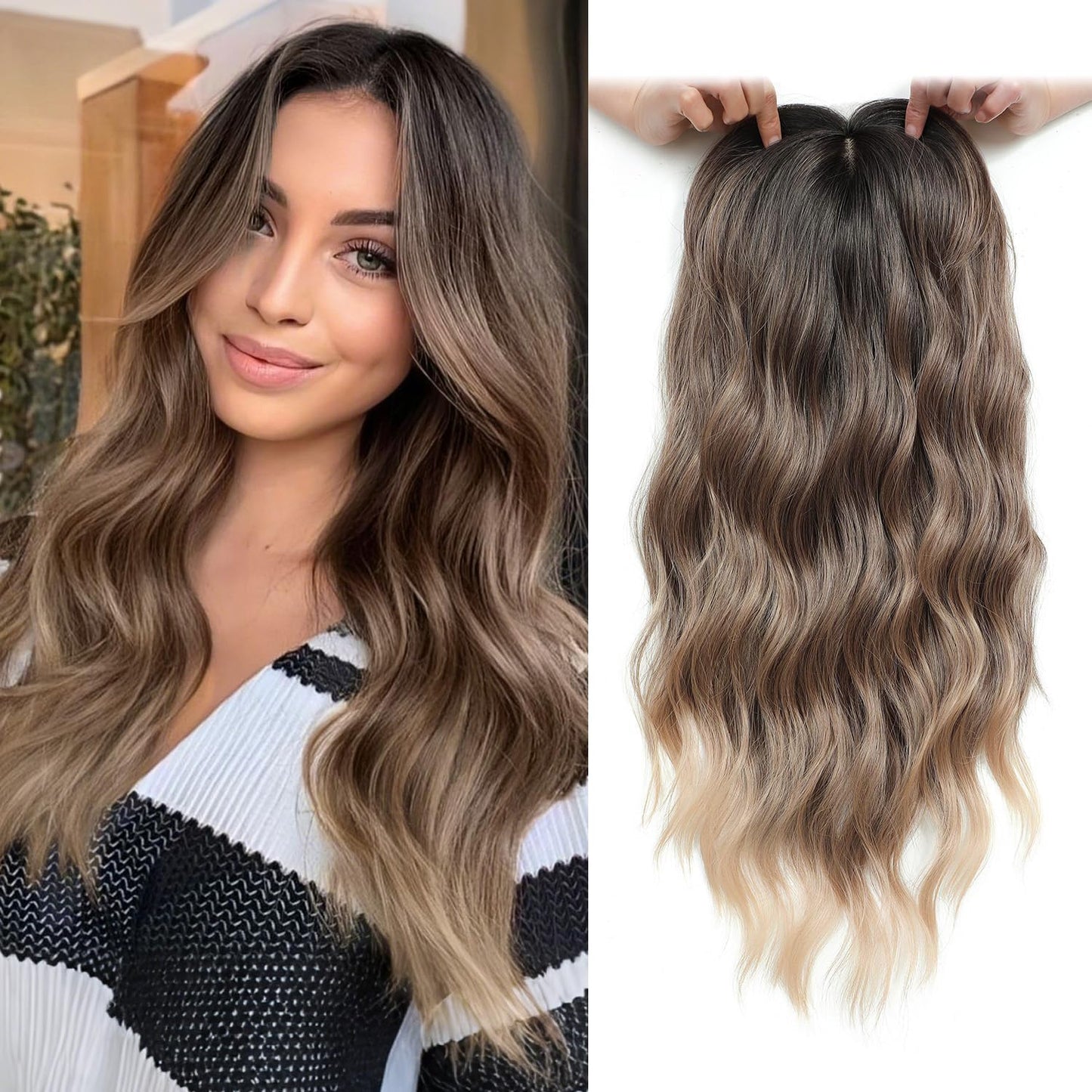 🌷🌷 Final Hours – 58% OFF | Lightweight & Breathable Wavy Hair Topper ✨ Natural Volume, Everyday Confidence