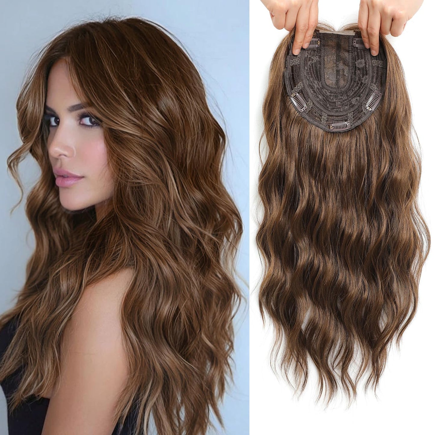 🌷🌷 Final Hours – 58% OFF | Lightweight & Breathable Wavy Hair Topper ✨ Natural Volume, Everyday Confidence