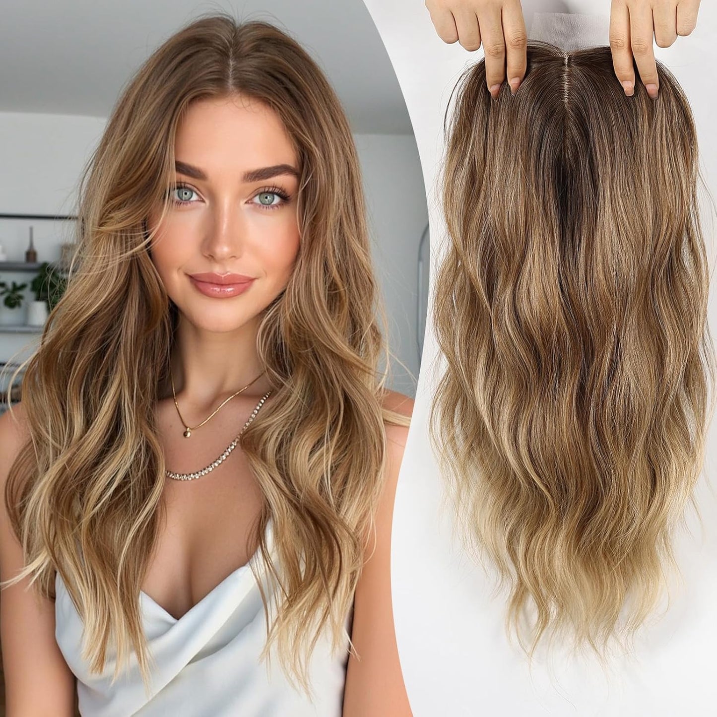 🌷🌷 Final Hours – 58% OFF | Lightweight & Breathable Wavy Hair Topper ✨ Natural Volume, Everyday Confidence